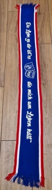 1.FC Heidnheim Fanschal mit Fransen "Siebdruck Die Liebe zu dir  ist was mich am