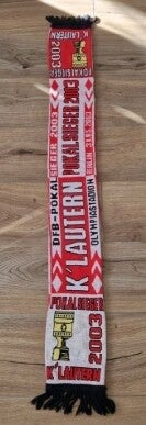 1.FC Kaiserslautern Fanschal mit Fransen sehr alt "DFB Pokalsieger 2003 "...