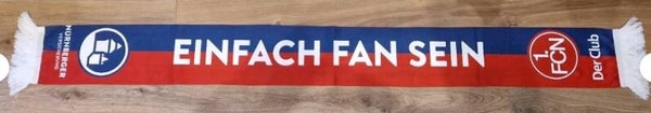 1.Fc Nürnberg Fanschal mit Fransen Polyester "Einfach Fan sein " 2.Bundesliga