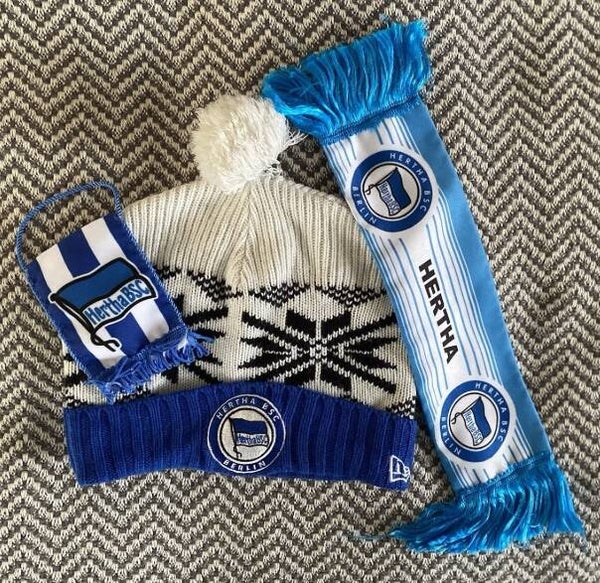 Hertha BSC Fan Set ⚽️ Mütze Wimpel Schal ⚽️