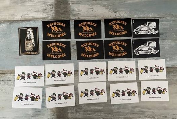 Refugees Welcome Aufkleber 19 Aufkleber Parole Bewegung