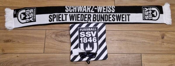 SSV Ulm Fanpaket mit Schal , Sitzkissen und Sonnenbrille Neu ⚽️⚽️⚽️