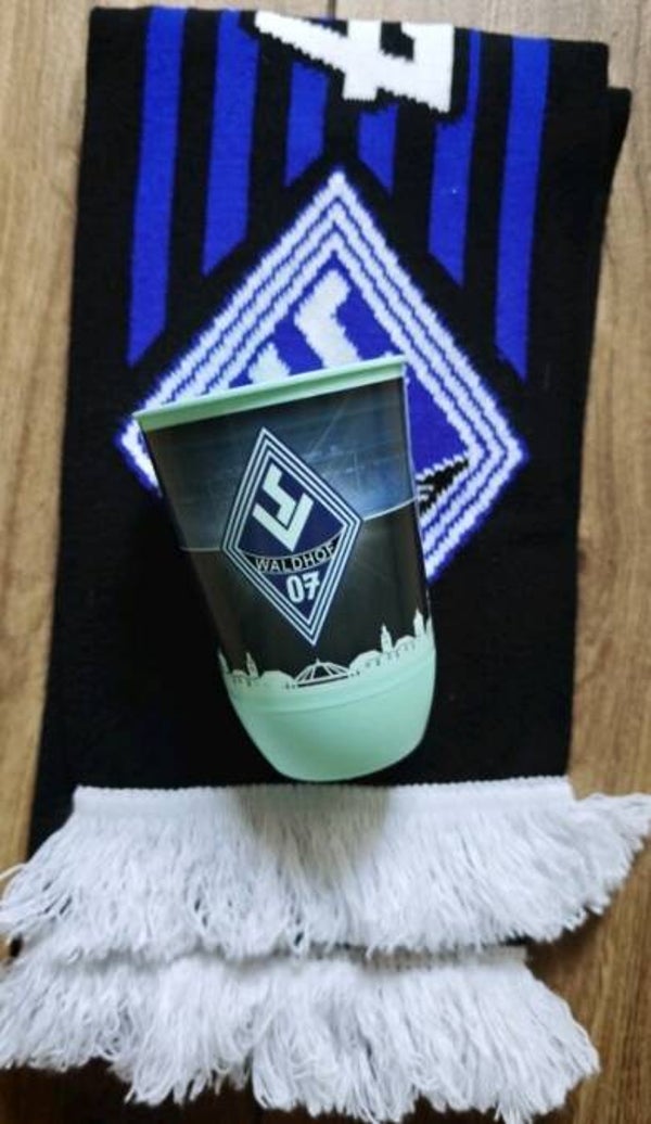 SV Waldhof Mannheim Fan Schal + Trinkbecher ⚽⚽⚽⚽