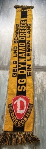 Dynamo Dresden Fan Schal ⚽️ Gelb Und Schwarz Ein Leben Lang ⚽️ SG Dynamo ⚽️ Jako