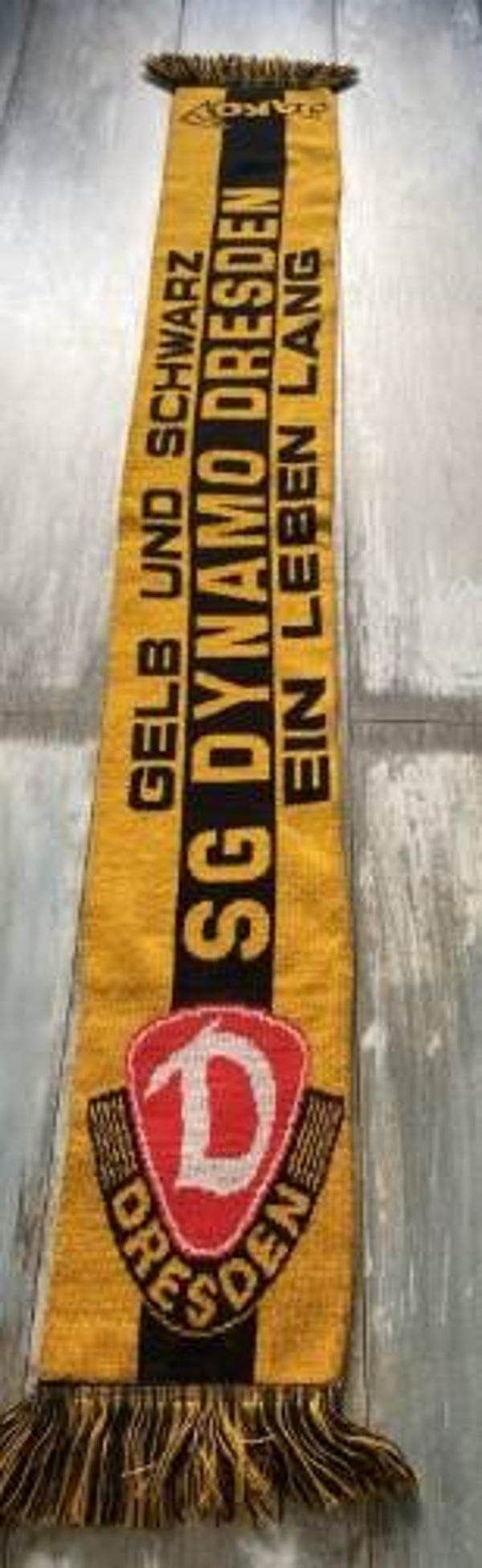 Dynamo Dresden Fan Schal ⚽️ Gelb Und Schwarz Ein Leben Lang ⚽️ SG Dynamo ⚽️ Jako
