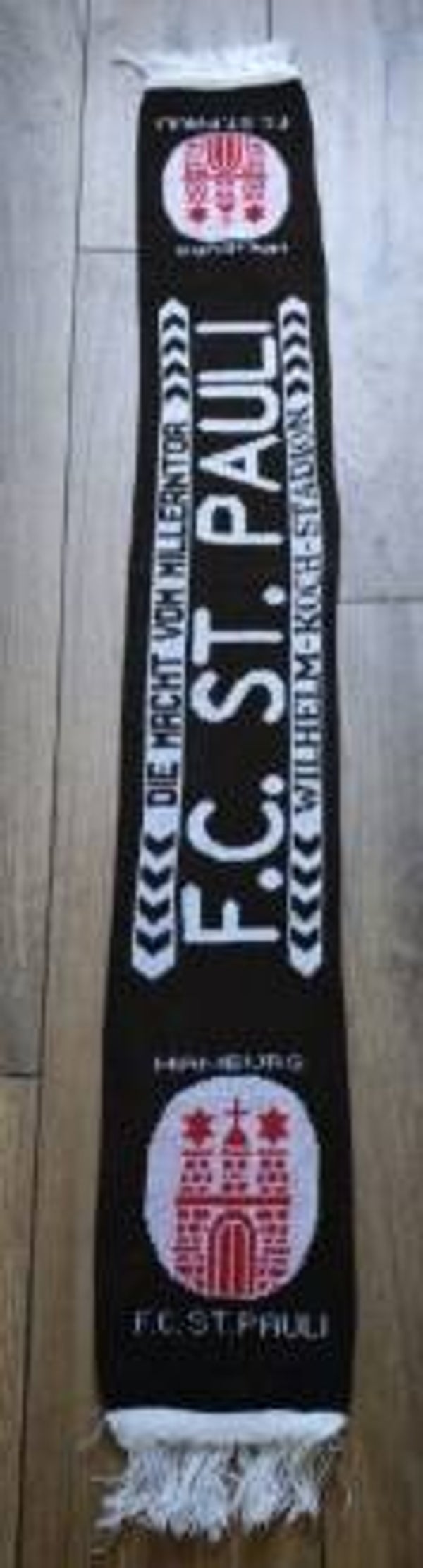 FC St.Pauli Fan Schal Mit Fransen ( Wilhelm-Koch-Stadion 1970 -1998 ) ⚽⚽⚽⚽