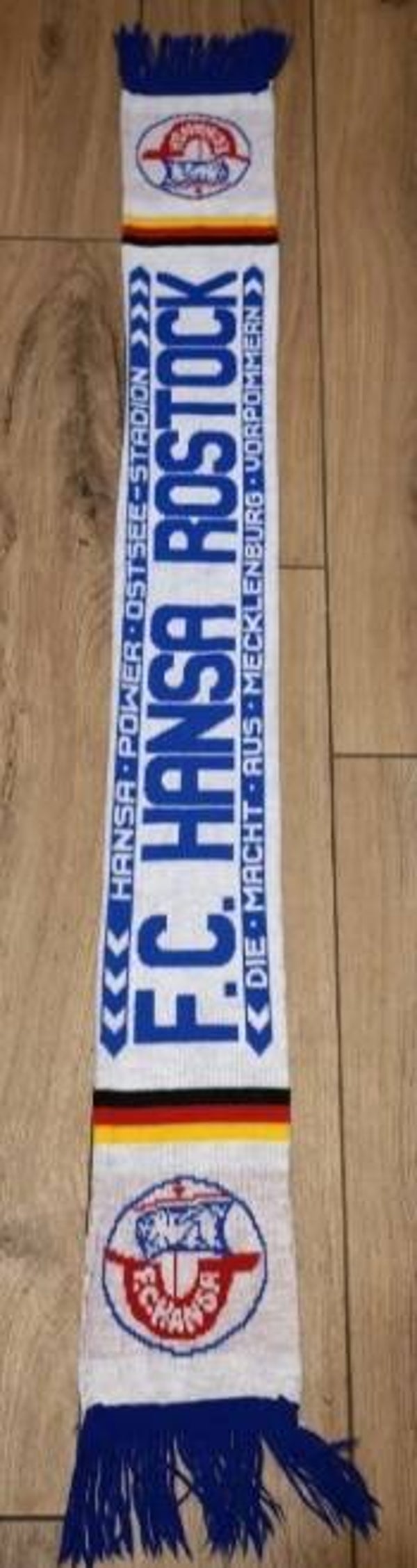 FC Hansa Rostock Fan Schal Mit Fransen " Oldschool " ⚽⚽⚽