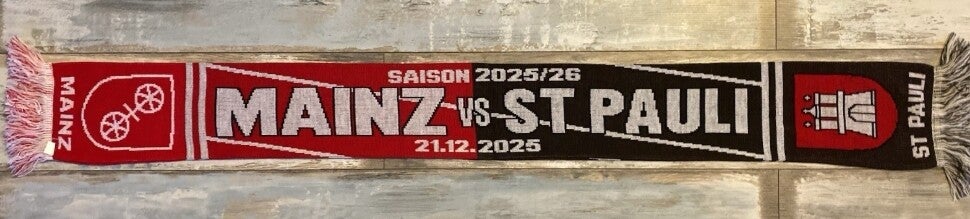 FC St. Pauli vs. 1. FSV Mainz 05 Fan Schal ⚽️ 🧣 21.12.2025 🧣 Spieltagsschal ⚽️