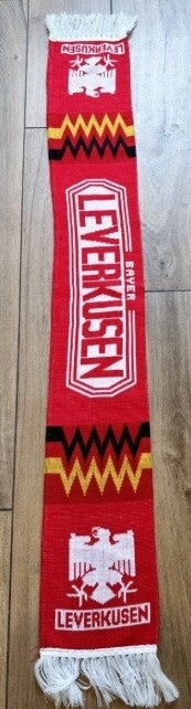 Bayer Leverkusen Fan Schal Mit Fransen Old School ⚽⚽⚽⚽