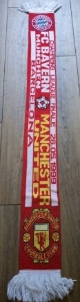 FC Bayern München & Manchester United Fan Schal Mit Fransen "Champions League...