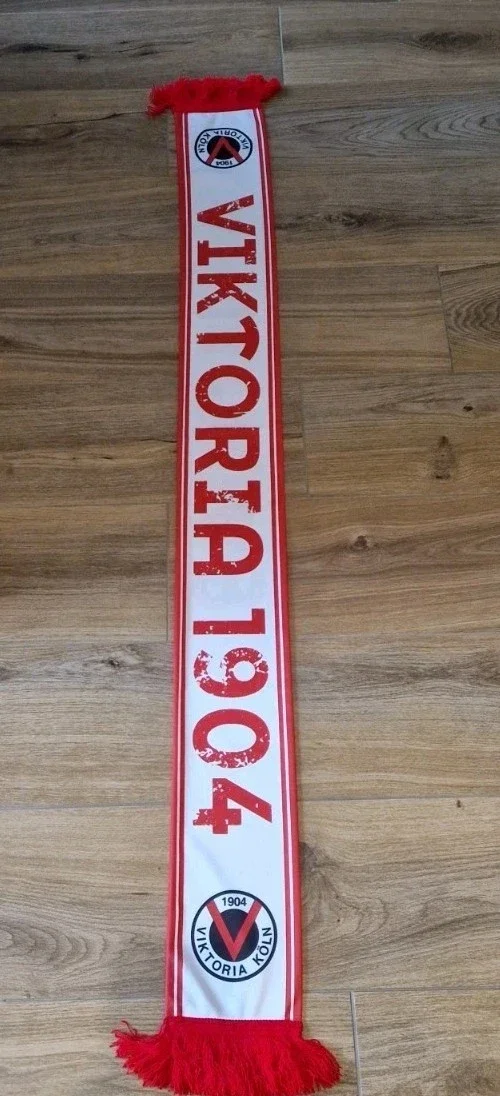 Viktoria Köln Fanschal mit Fransen Polyester "Gevaut ! " 3 .Liga ⚽️⚽️⚽️⚽️