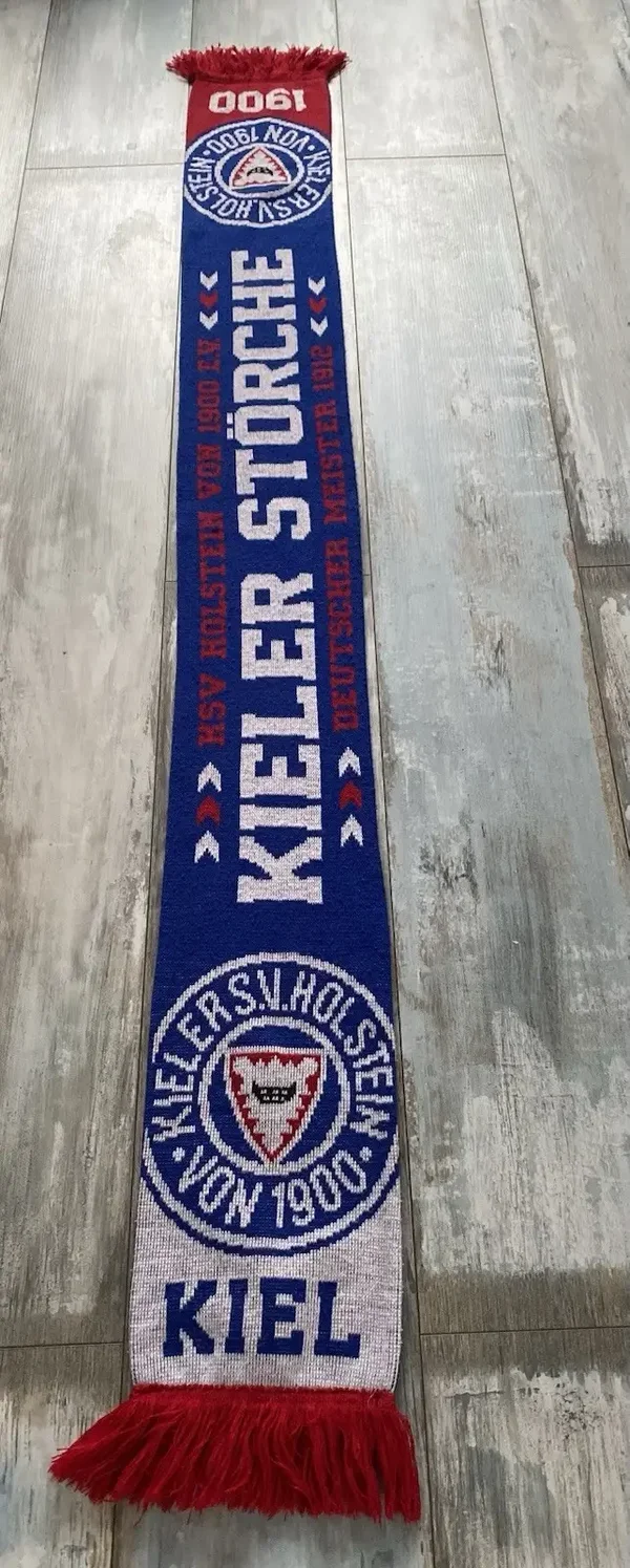 Holstein Kiel Fan Schal ⚽️ Deutscher Meister 1912 ⚽️ Kieler Störche🧣