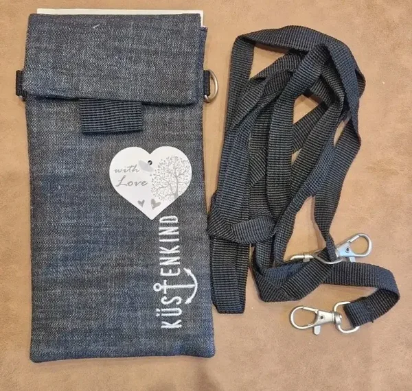 Handytasche zum Umhängen Schwarz "Küstenkind " 👌👌