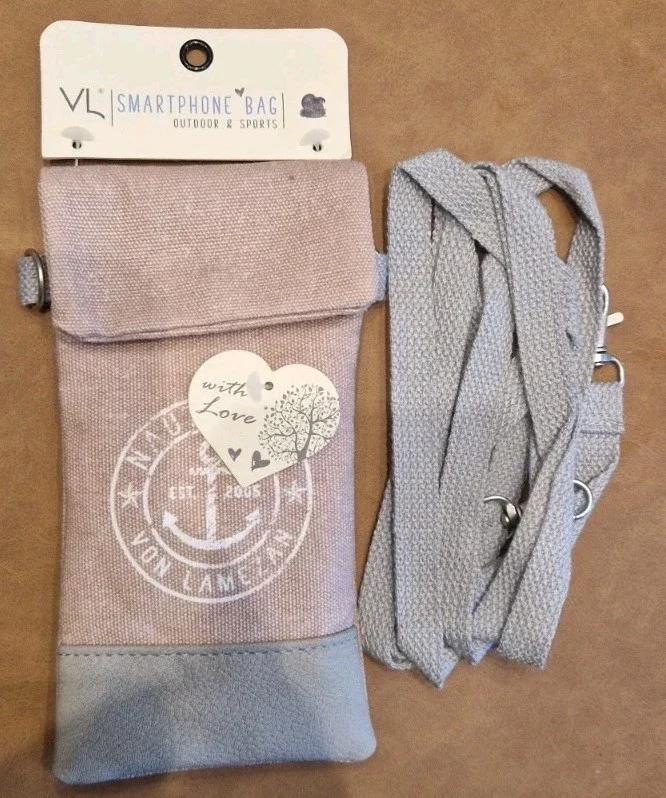 Handytasche zum Umhängen Rose mit Anker Kreis
