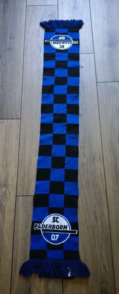 SC Paderborn 07 Fan Schal Mit Fransen Zustand Wie Neu Karomuster ⚽⚽⚽⚽