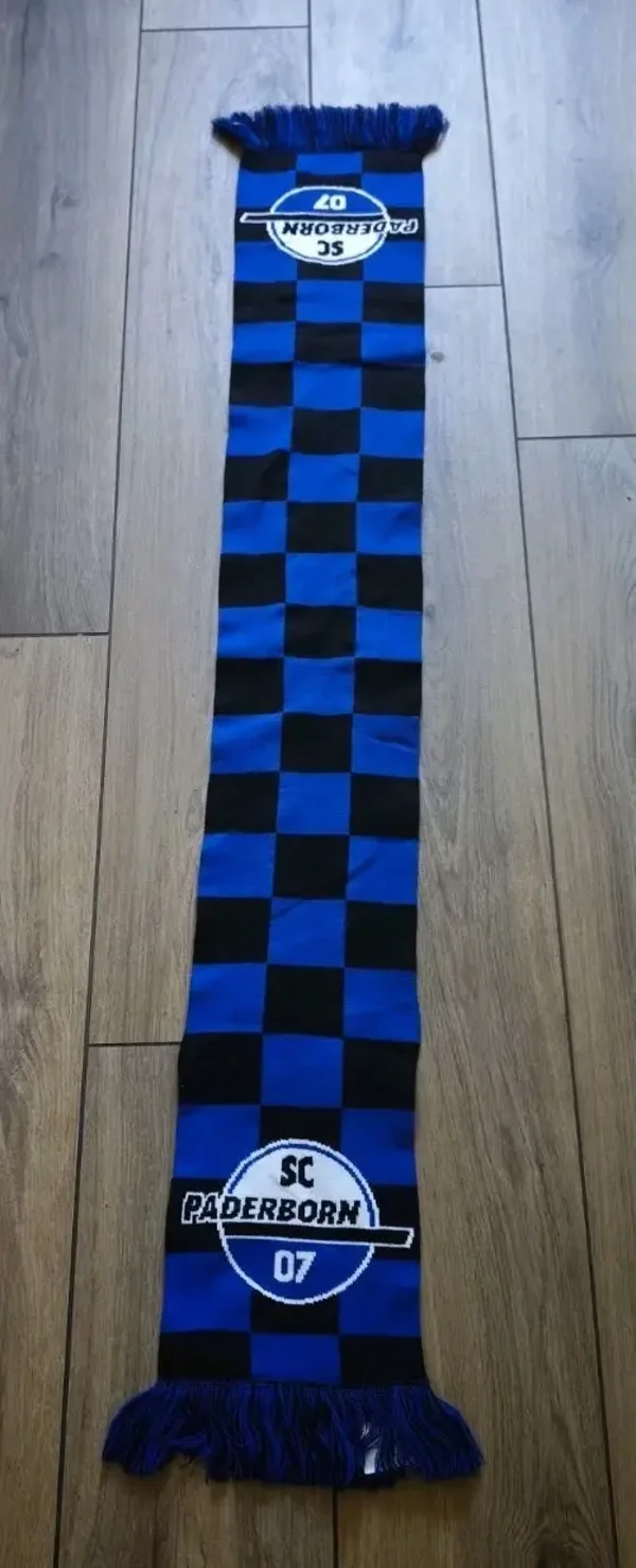SC Paderborn 07 Fan Schal Mit Fransen Zustand Wie Neu Karomuster ⚽⚽⚽⚽