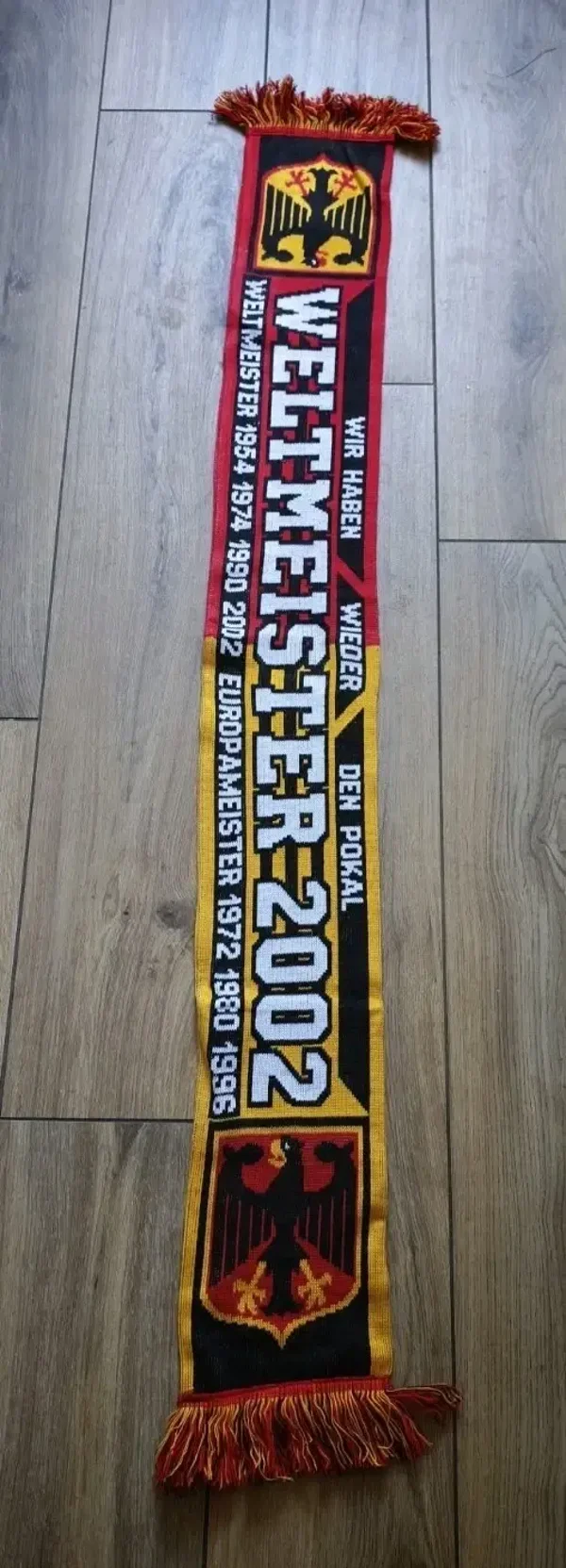 Deutschland Fan Schal Mit Fransen " Weltmeister 2002 " Fehldruck ⚽⚽