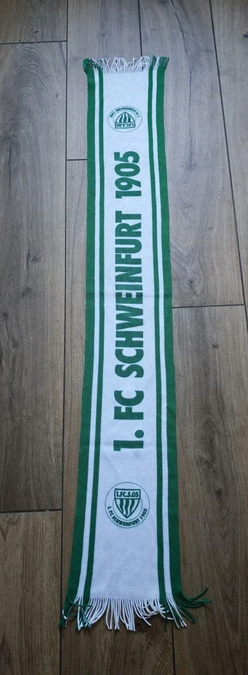 1.FC Schweinfurt 1905 Fan Schal Mit Fransen "Siebdruck " Zustand Wie Neu ⚽⚽⚽