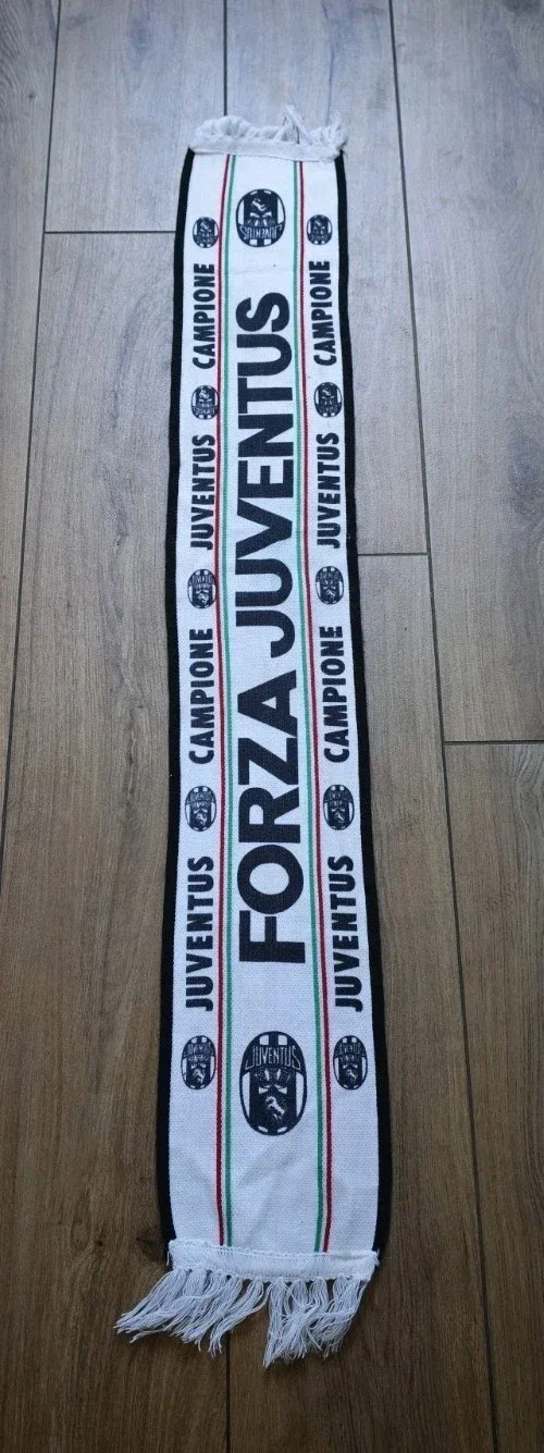 Juventus Turin Fan Schal Mit Fransen Siebdruck " Forza Juventus " ⚽⚽⚽⚽