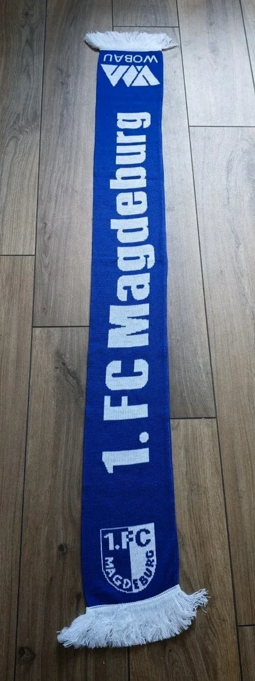 1.FC Magdeburg Fan Schal Mit Fransen " Wobau " ⚽⚽⚽