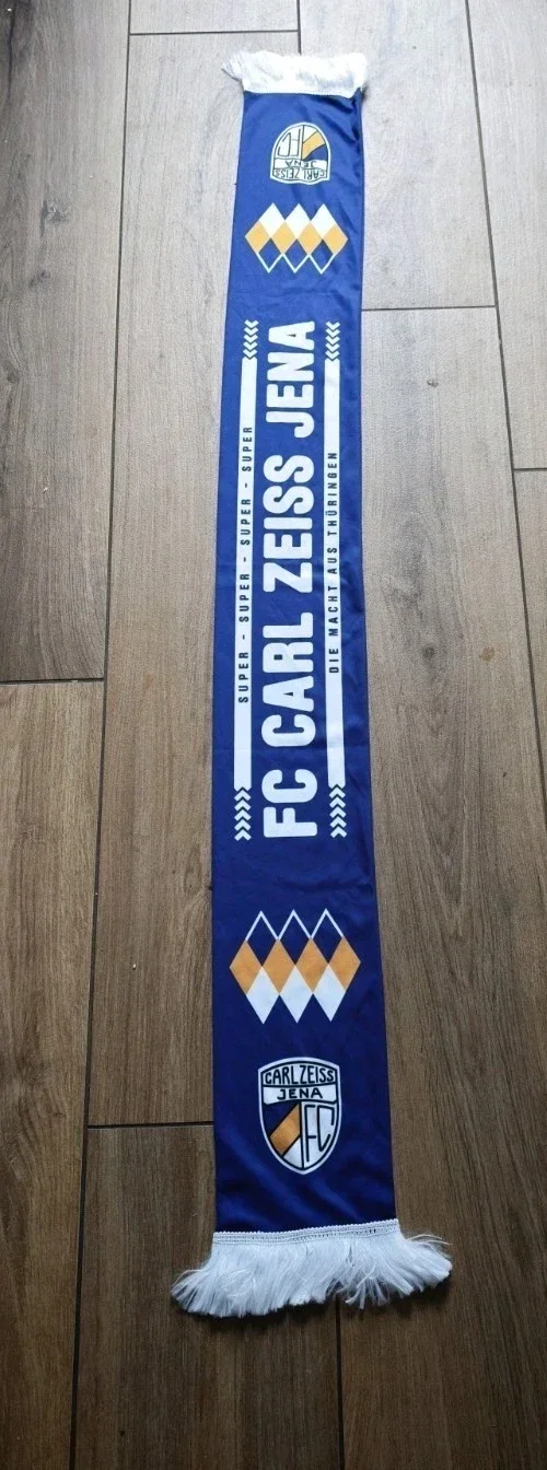 FC Carl Zeiss Jena Fan Schal Mit Fransen Polyester " Die Macht Aus Thüringen...