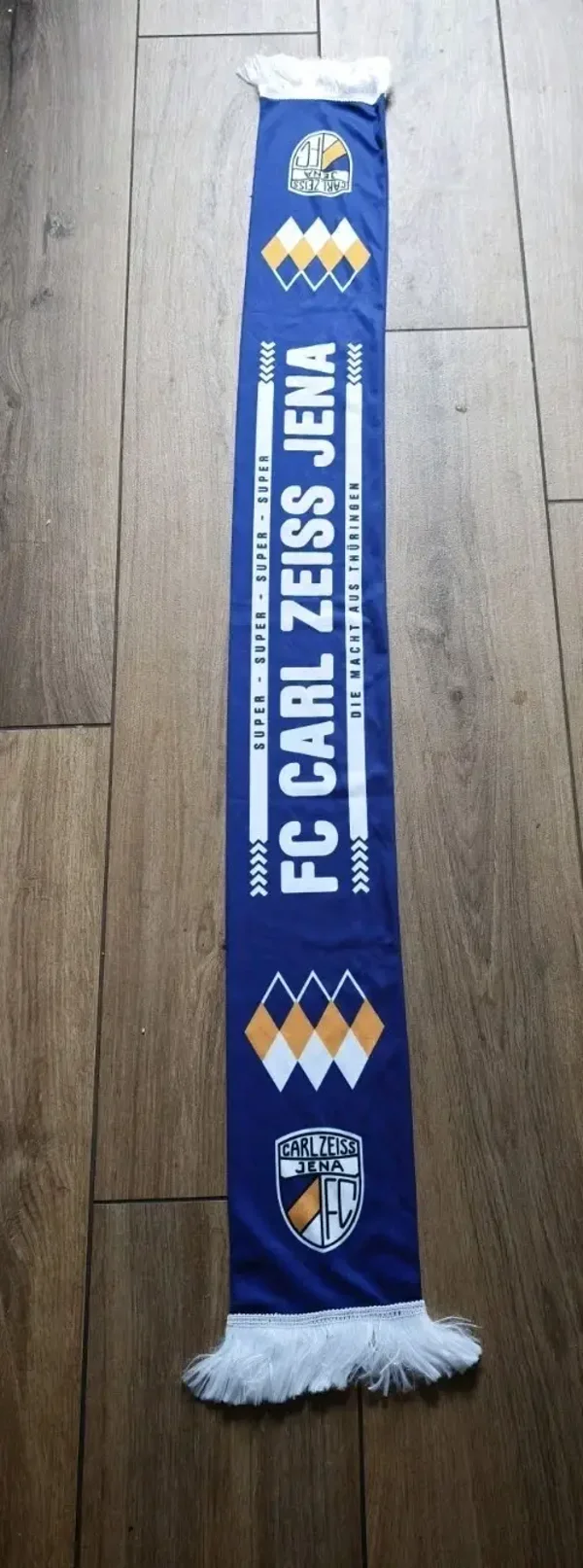FC Carl Zeiss Jena Fan Schal Mit Fransen Polyester " Die Macht Aus Thüringen...