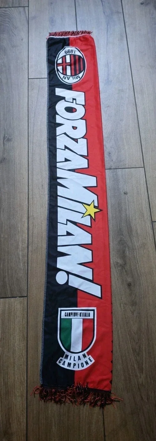 AC Milan Fan Schal Mit Fransen "Forza Milan " ⚽⚽⚽