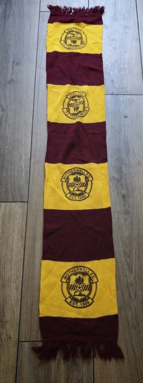 Motherwell F.C. Fan Schal Mit Fransen Schottische Liga ⚽⚽⚽⚽ Blockschal