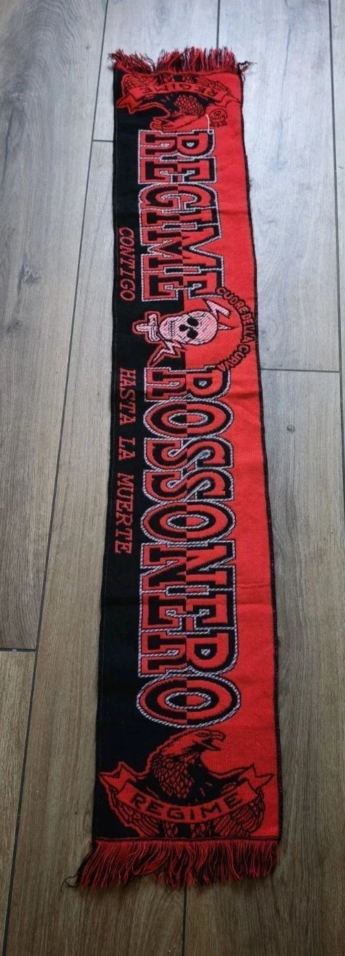 Foggia Calcio Fan Schal Mit Fransen " Regime Rossonero Ultras " 3. Italienische