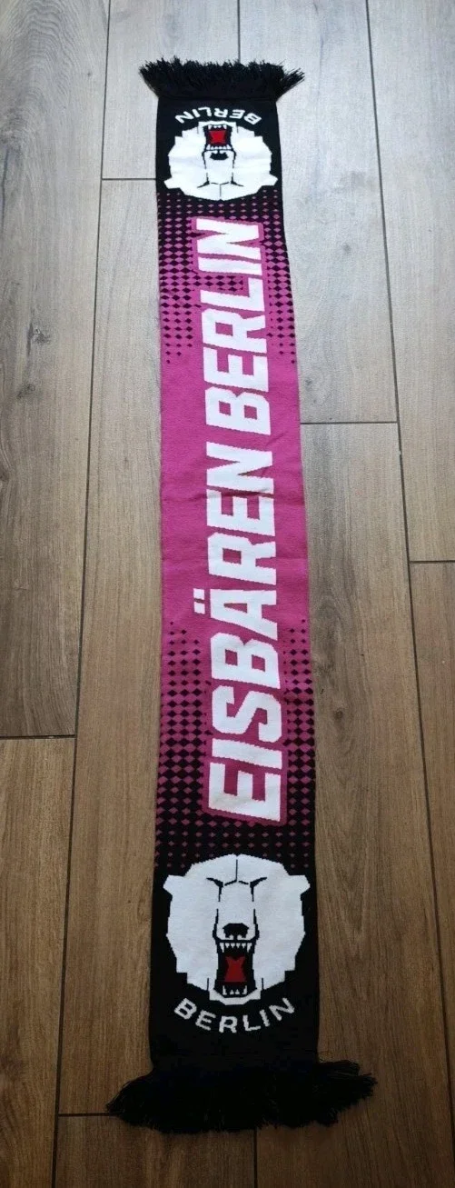 Eisbären Berlin Fan Schal Mit Fransen "Pink " Neuwertig 🏒🏒🏒