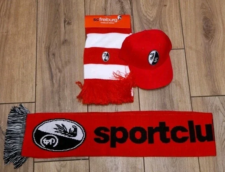 2x SC Freiburg Fanschal mit Fransen plus Capi Neu ⚽️⚽️⚽️⚽️