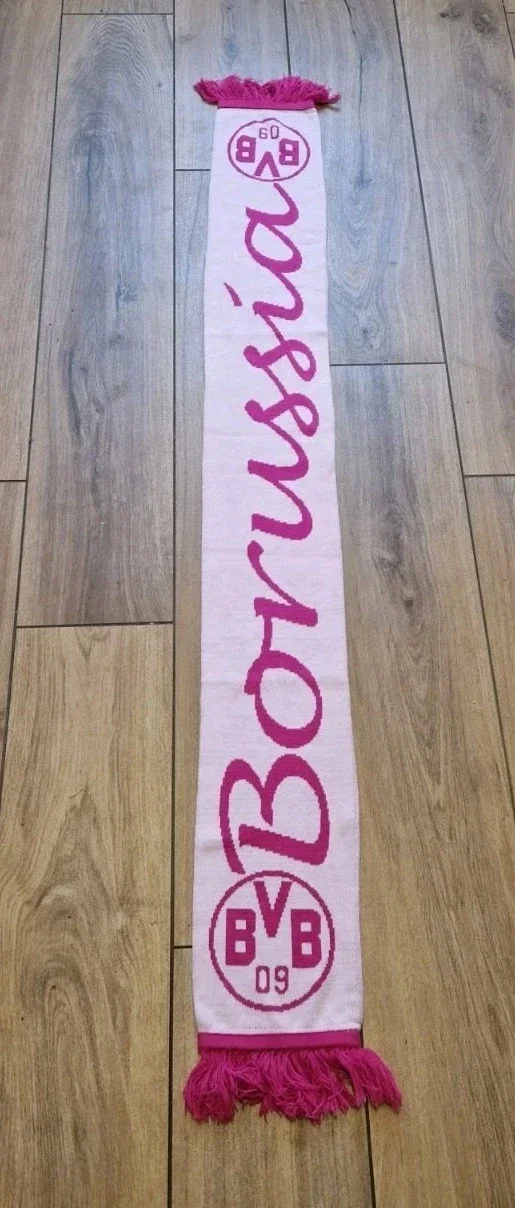 Borussia Dortmund Fanschal mit Fransen "Rosa " Zustand Top ⚽️⚽️⚽️⚽️