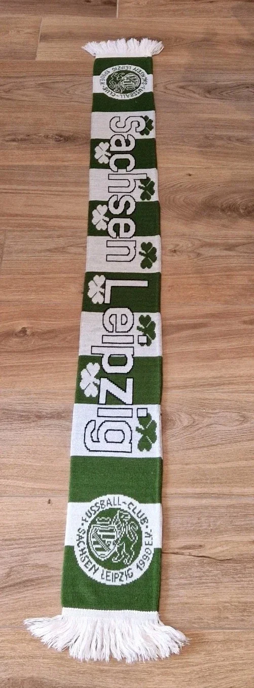 FC Sachsen Leipzig Fanschal mit Fransen Schal wie neu ⚽️⚽️⚽️⚽️
