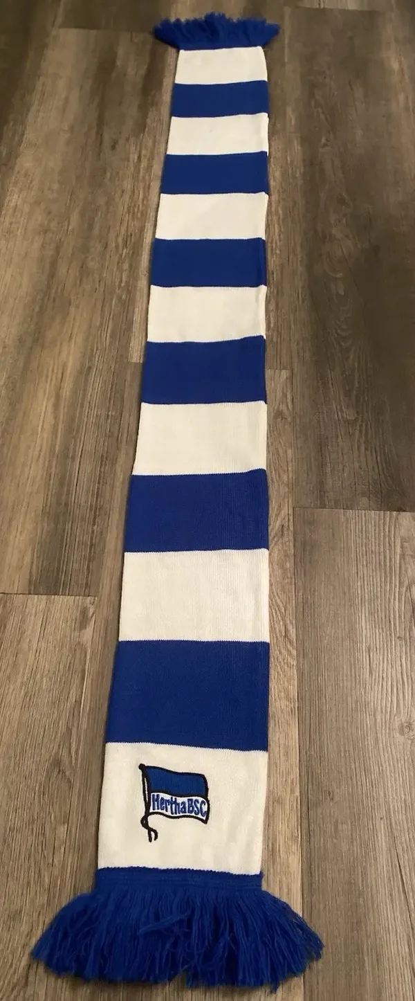 Hertha BSC Fan Schal ⚽️ Blockschal ⚽️ Top Zustand ⚽️ Hertha BSC 🧣
