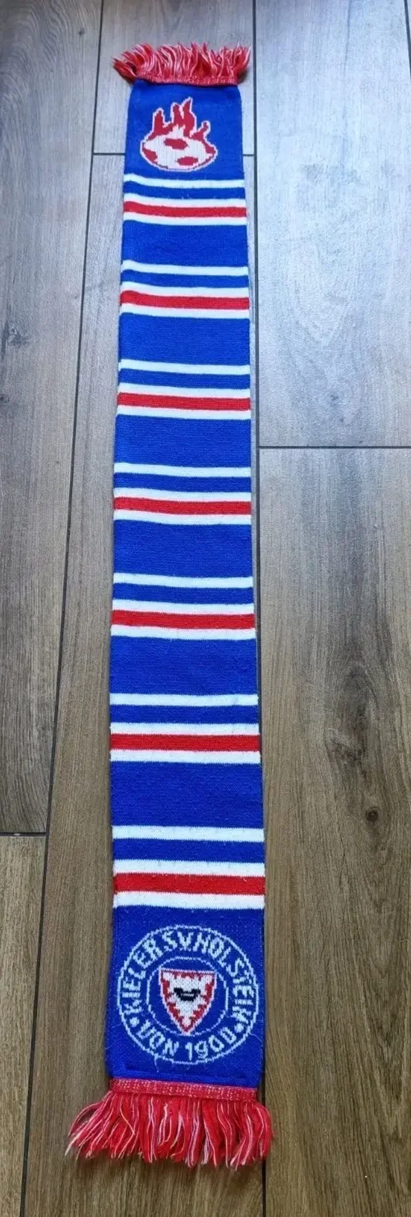 Holstein Kiel Fan Schal Mit Fransen "Retro 90er Jahre Kurzschal " ⚽⚽⚽⚽