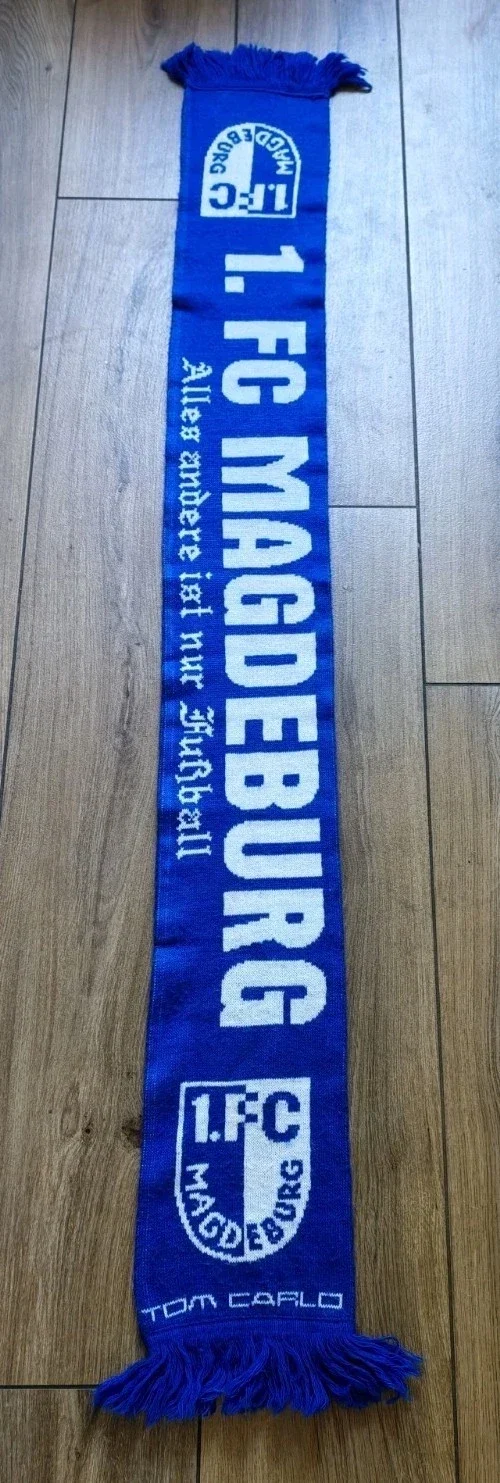 1.FC Magdeburg Fan Schal Mit Fransen " Alles andere ist nur Fußball " ⚽⚽⚽⚽