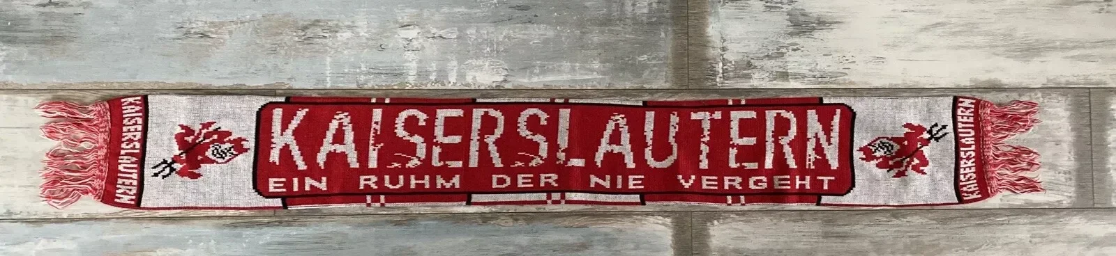 1. FC Kaiserslautern Fan Schal mit Fransen „Ein Ruhm Der Nie Vergeht“ ⚽️⚽️⚽️
