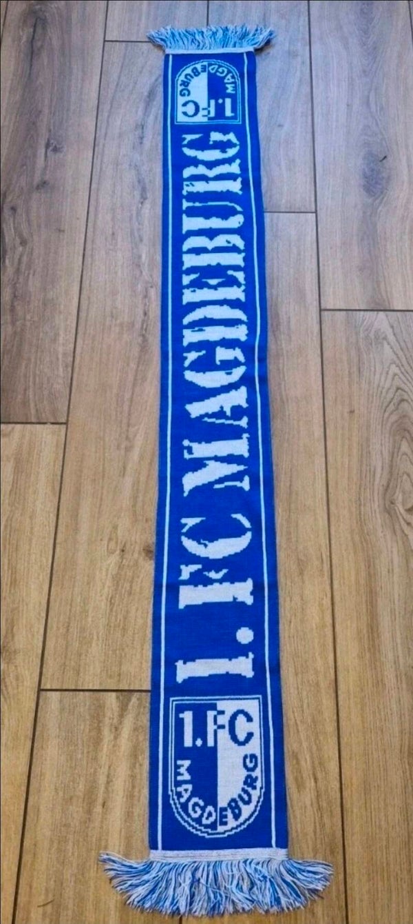 1.FC Magdeburg Fanschal mit Fransen "Vorwärts Magdeburger Jungs " ⚽️⚽️⚽️⚽️