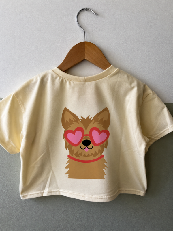 Shirt - hond met zonnebril