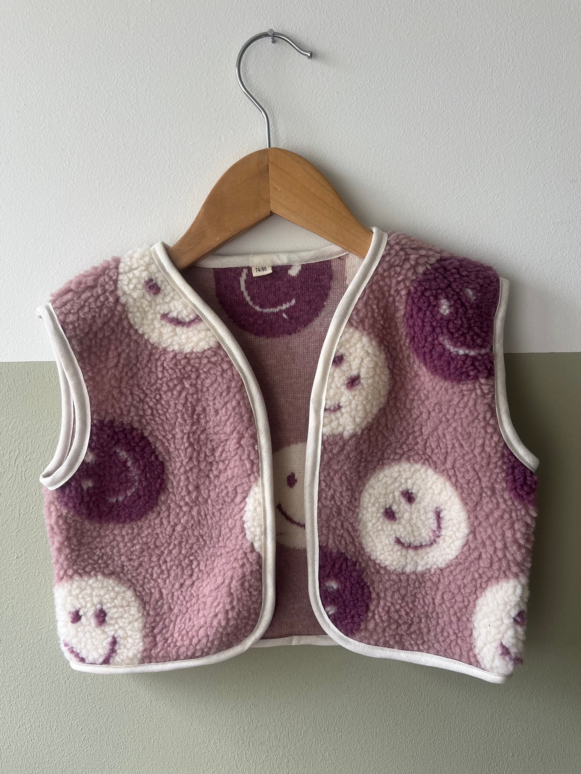 Gilet - smiley roze