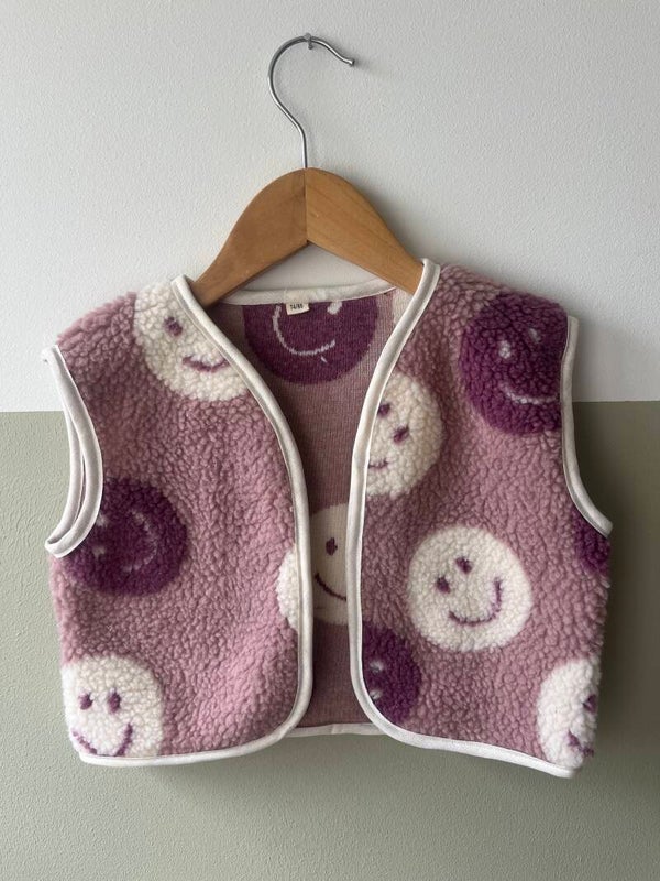 Gilet - smiley roze