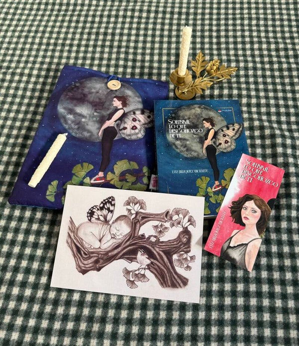PACK 3 SOMBRA, LO QUE DESCONOZCO DE TI + MARCAPÁGINAS + TARJETA ILUSTRACIÓN VEGA + FUNDA LIBRO