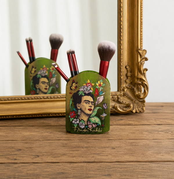 Grøn Frida Kahlo Beholder – Perfekt til Makeupbørster