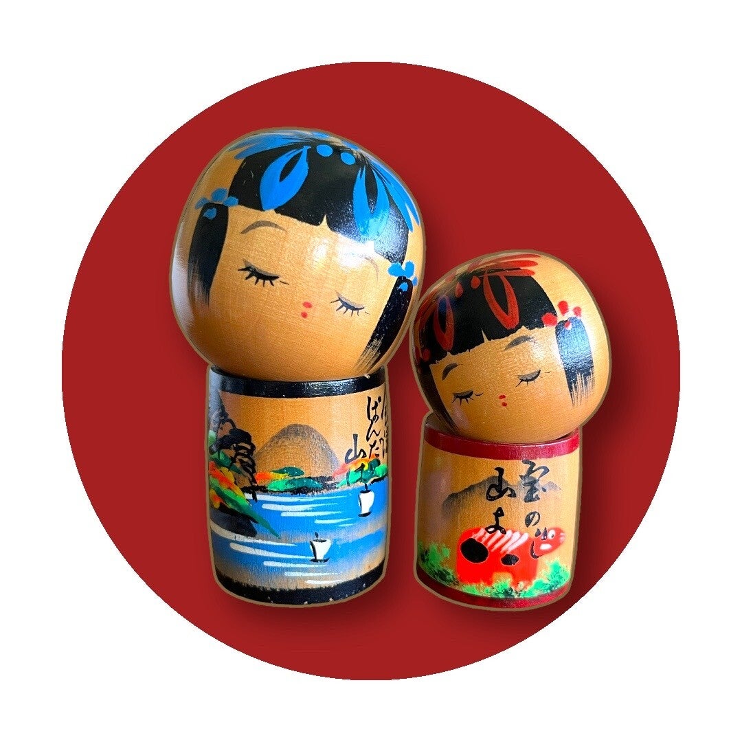 Sødt par i blå og rød