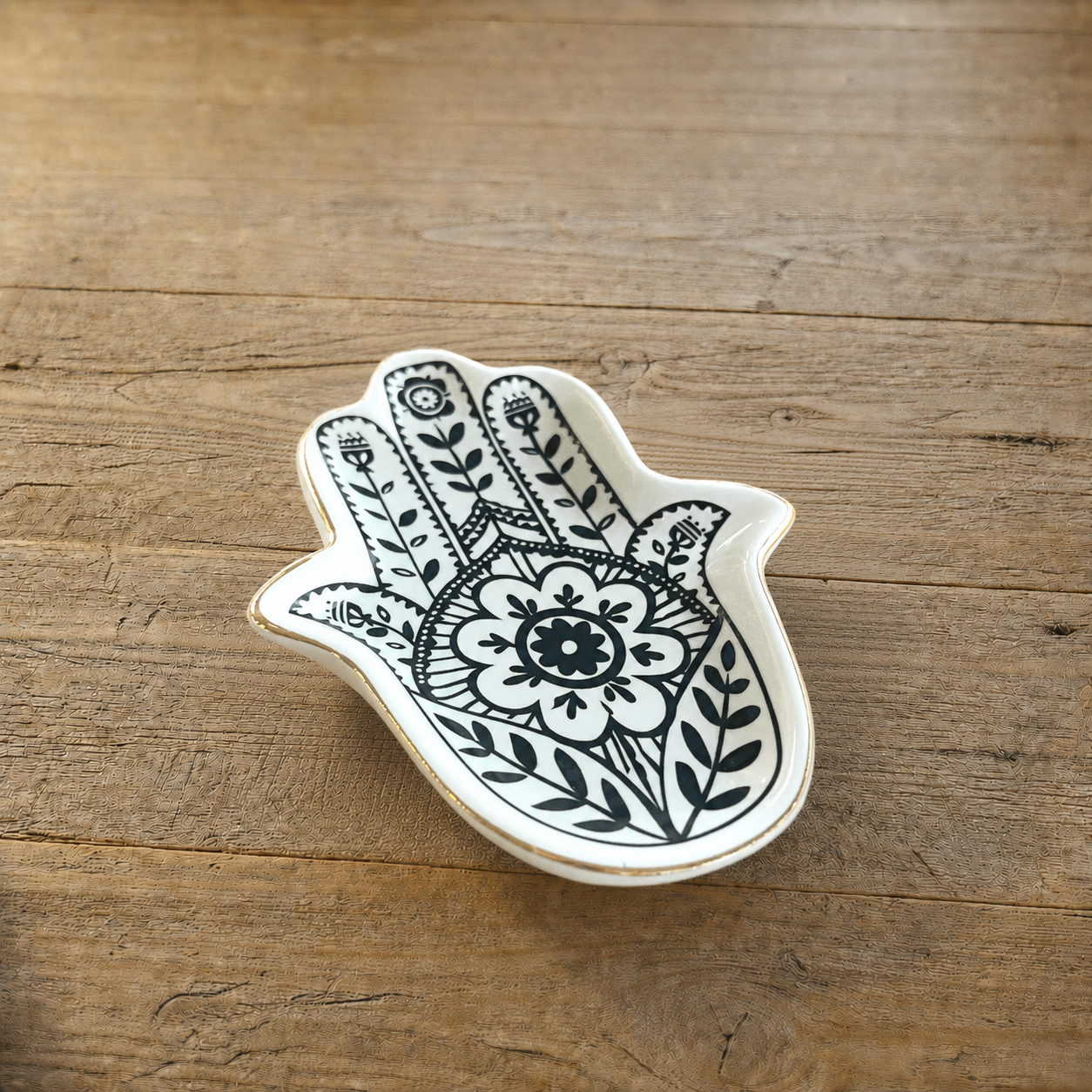 Lille porcelæns Hamsa hånd