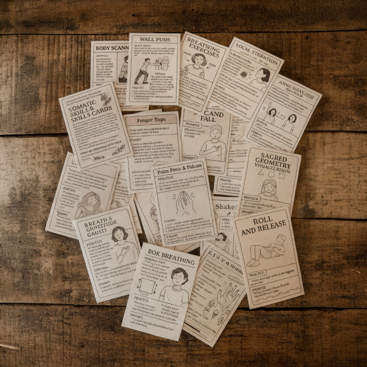 Mindfulness kort med øvelser