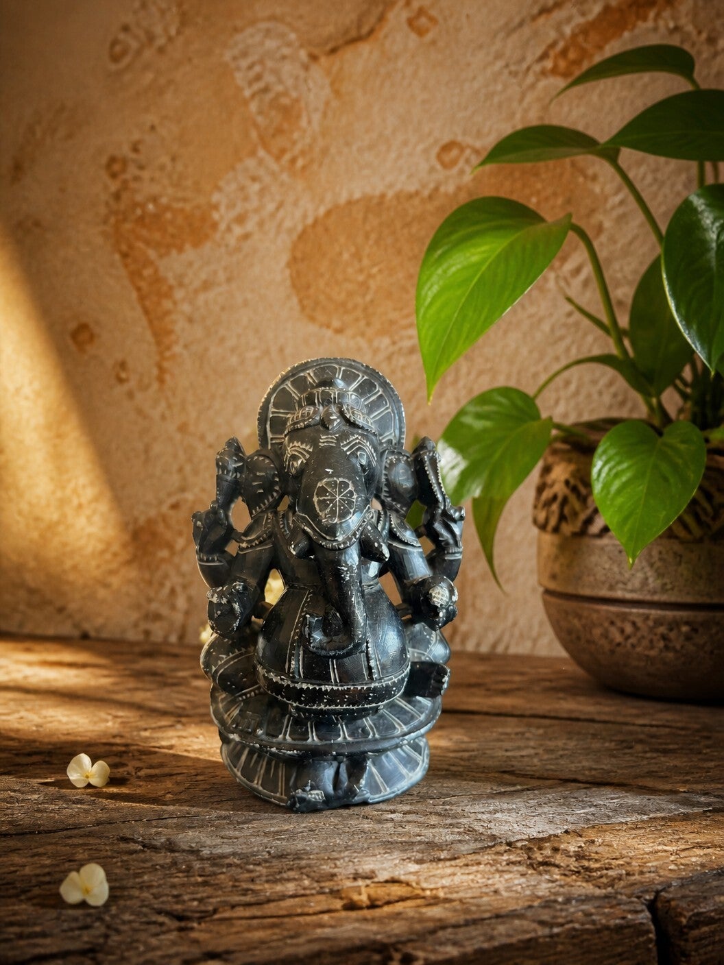Indisk elefant gud Ganesha i fedtsten