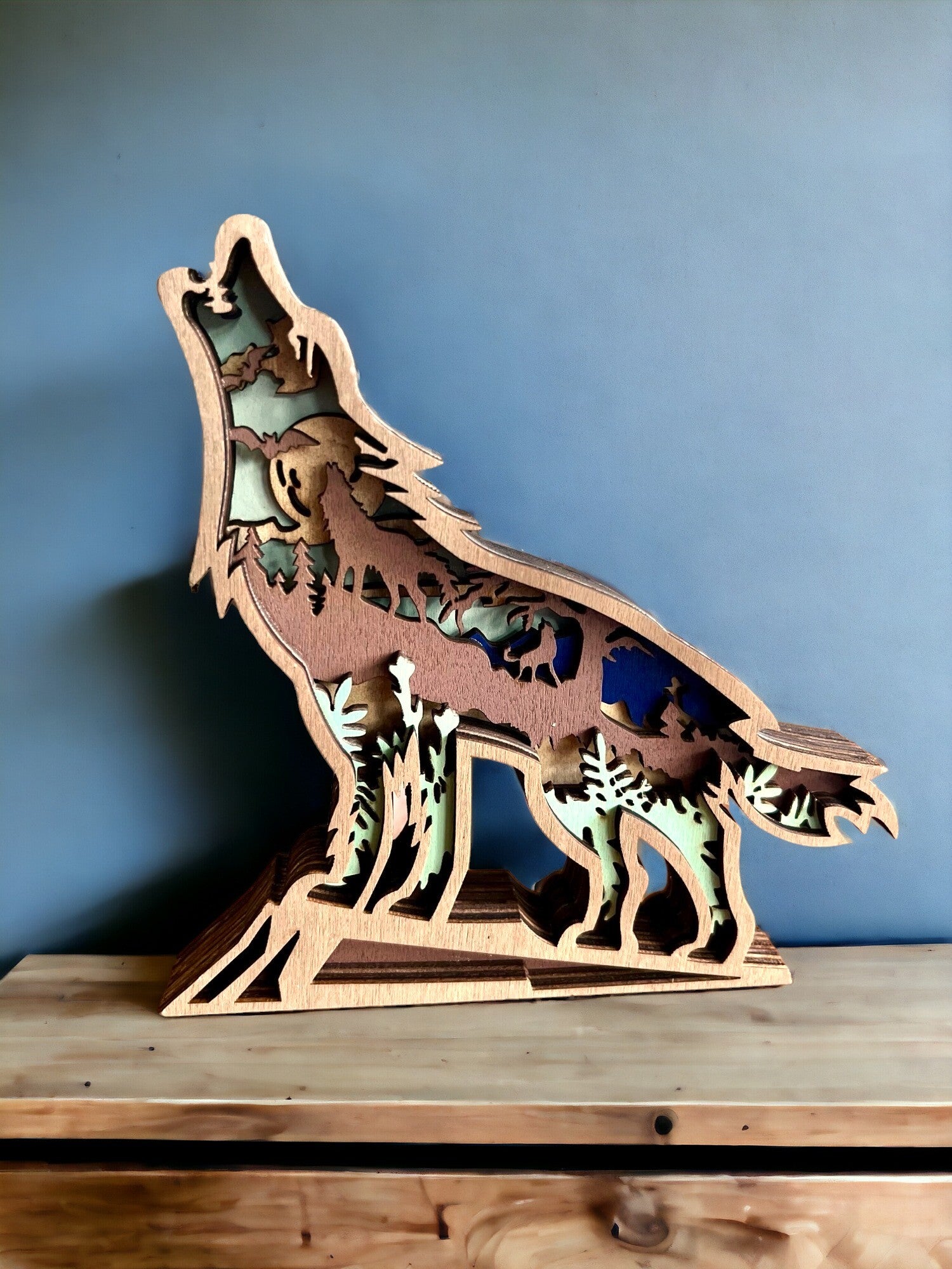 3D udskåret træulv