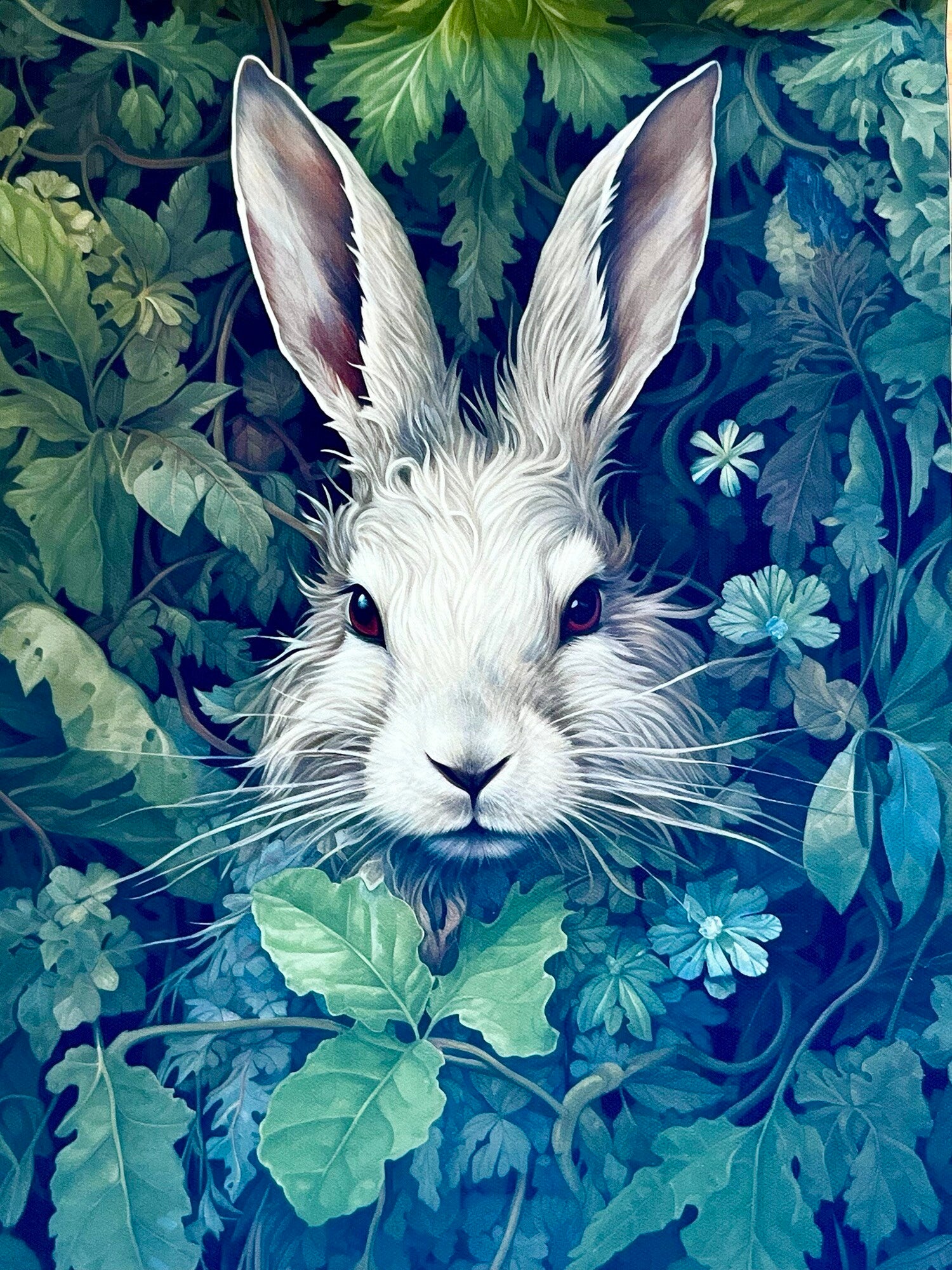 Flot lærredsplakat med harer