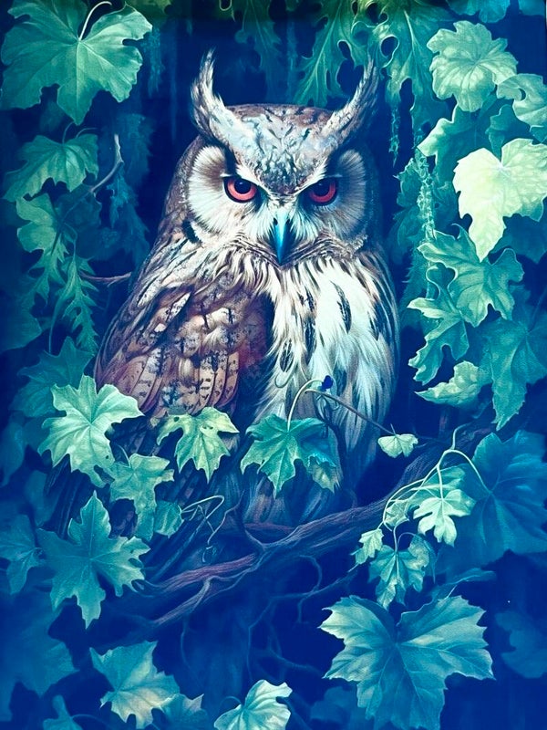 Flot lærredsplakat af ugle